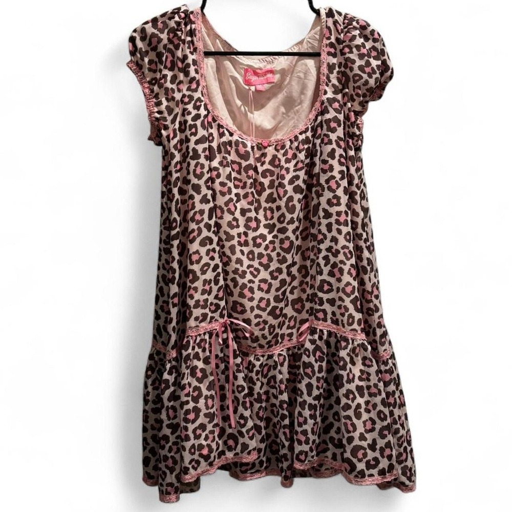 Sugar Thrillz Pink Leopard Mini Dress